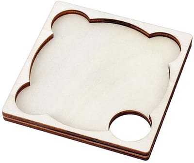 Dailygoods- Onderlegger Hout 10 × 10 cm - Onderzetters - Sjabloon - Lasergravure - Individueel Ontwerp - Natuurlijke Nerf - Onderzetter