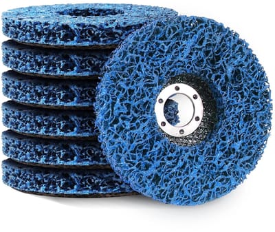 Polijstschijven - 100 mm - 7 schijven - voor het verwijderen van verf en roest - blauw