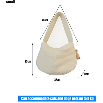 Fournitures pour animaux de compagnie Sac de transport pour chien et chat Sac à bandoulière diagonal Porte-bébé pour animaux de compagnie pour petits chiens Utilisation quotidienne beige