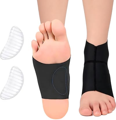 Hielbeschermer voor hielspoor, 1 paar enkelbandage met ondersteuning van de voetboog, gelpads voor plantaire fasciitis, voetpijn, enkelsteun voor heren en dames, dempend hielstuk