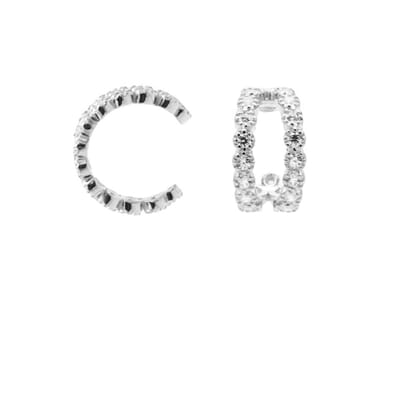 Karma Earcuff 2 Rijen Zirkonias Zilver