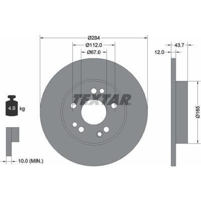 Remschijf TEXTAR 92031803
