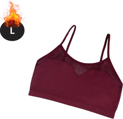 Bovista BH Zonder Beugel - Zonder Bandjes - Push-up Bh's - Comfort Beha - Comfortabel - Sexy - Bordeauxrood - Maat L