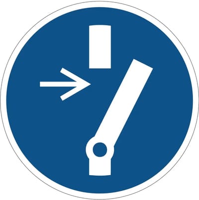Loskoppelen verplicht gebodsbord - M021 | gecoat dibond materiaal | 10 cm