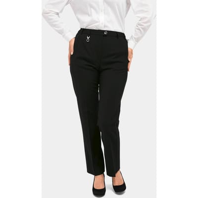 Goldner Pantalon van scheerwol Elegante stretchbroek met strijkvouwen