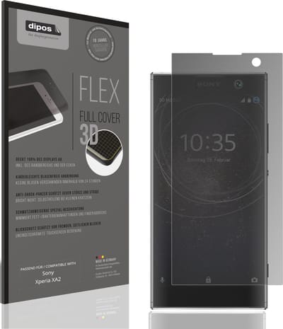 dipos FLEX – Matte Privacy Screenprotector geschikt voor Sony Xperia XA2 | Volledige Schermbescherming | Case-Friendly