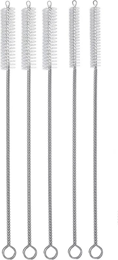 WiseGoods Premium Schoonmaak Ragers - Rager Set - Schoonmaakborstel Voor Rietjes - Riet Borstel - Flessenborstel - 5 Borstels 17CM