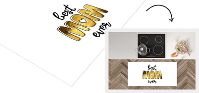 Keukenloper - Loper keuken - Spreuken - Quotes Best Mom Ever - Moederdag cadeautje - Mama - 120x60 cm - Keukenloper vinyl