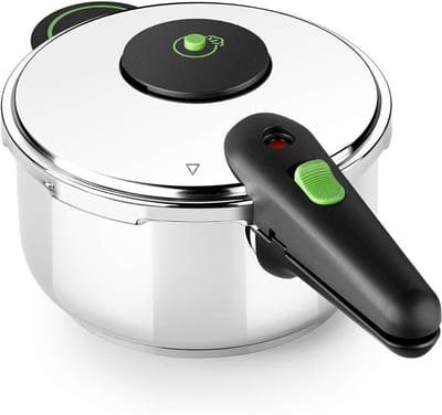 DnA® Snelkookpan Inductie - Slowcooker - Snelkookpan Elektrisch - Zilver - 18cm x 18cm x 12cm