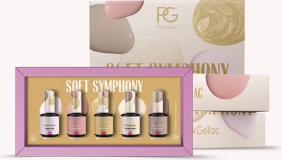 Pink Gellac Gellak - Collection Box Soft Symphony - Gellak Set van 5 x 15 ml Zachte Pastel Kleuren - Gelnagellak - Gel Lak