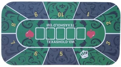 HOT Games pokerkleed groen neopreen 120x60cm Texas Hold'em.