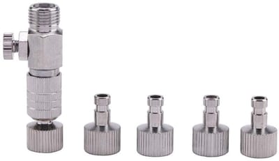 Allecto - Disconnect Adapter Airbrush - Quick Release Kit - Voor Airbrush en Compressor - 1/8 inch Fittingen - 4 Stuks - Ideaal voor Airbrushgebruik