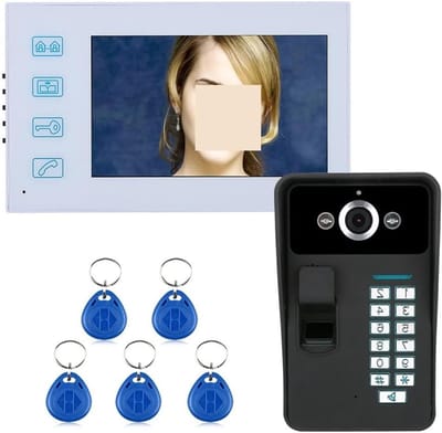 Video Deurtelefoon Systeem - Brievenbus Camera - Woning Beveiliging - Vingerafdruk Ontgrendeling - 7 Inch Scherm - Zwart
