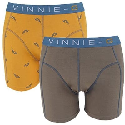 Vinnie-G Boys boxershorts Wakeboard Grey - Print 2-Pack-128/134