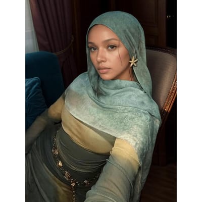 Ramadan Hijab Voor Vrouwen Boheemse Bloemendruk Sjaal Aquarel Zachte Moslim Hijabs Lichtgewicht Wikkelsjaal Hoofddoek Zomer Strand gray