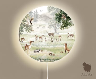 Wandlamp rond Forest fun Kikki Belle-sfeerverlichting-kinderkamer-bosdieren-woonaccessoires