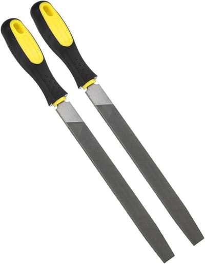 2 Pack Platte Metaalvijlen 30.5cm, Carbon Staal Vijlen, Diamant Vijlen voor Hout, Metaal en Keramiek, Ideaal voor DIY en Modelleren