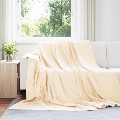 vidaXL - plaid - Crèmekleurig - 270 - x - 240 - cm - 0.86 - kg - Fleece