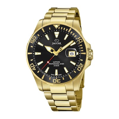 Jaguar J877/3 Heren Horloge - Chronograaf - Saffierglas - Roestvrijstaal/Staal - Bruin - Ø 43.5 mm - Quartz - Vouw/Vlindersluiting - 20 ATM (duiken)