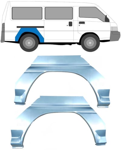 Reparatiepaneel achterspatbord voor Mitsubishi L300 1986- / Links + Rechts / Set