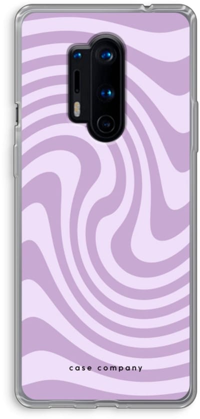 Case Company® - Hoesje geschikt voor OnePlus 8 Pro hoesje - Swirl Paars - Soft Cover Telefoonhoesje - Bescherming aan alle Kanten en Schermrand