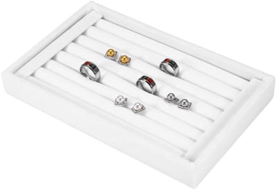 Dailygoods- Oorbellenhouder - Sieradenrekje - Oorbellen display - Duurzaam materiaal - 23 x 14,5 x 3 cm - Elegant design met pluche oppervlak - Juwelenhouder