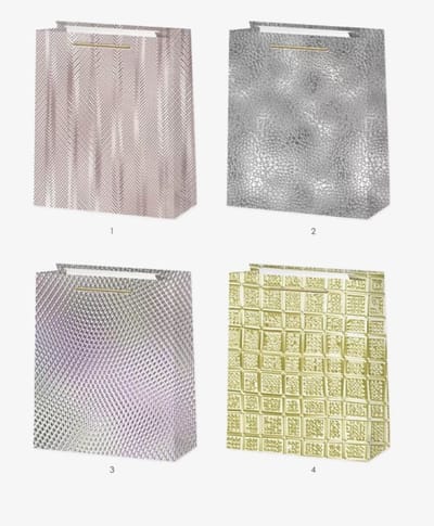 8 x Luxe papieren cadeautassen - 23*18*8cm – Stevig & Herbruikbaar – Verschillende Kleuren en Prints – Cadeau & Geschenktas