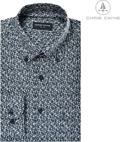 Blouse 1008 groen print LM Chris Cayne - maat M
