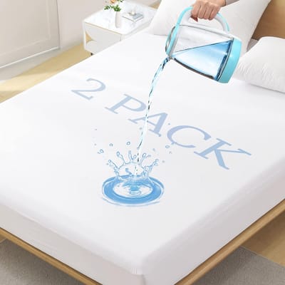 2x Waterdichte Matrasbeschermer Kingsize - Zacht & Ademend - Voor Extra Diepe Matrassen