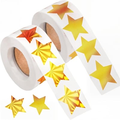 Gouden Ster Stickers voor Kinderen - 1000 Stuks Zelfklevende Sterren Stickers, Perfect voor Beloningen, Planners en Decoratie