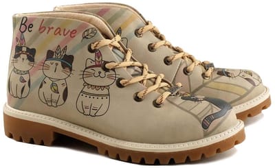 Goby Be Brave Dames Veterboots - Handgemaakt Vegan Leer - Maat 38