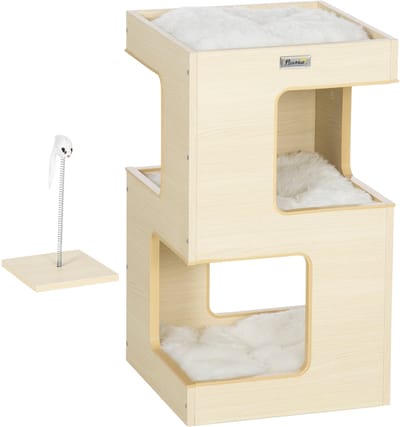4goodz combiset Kattenmand en Speeltje - 3 ligplekken met kussens 34x34x60 cm