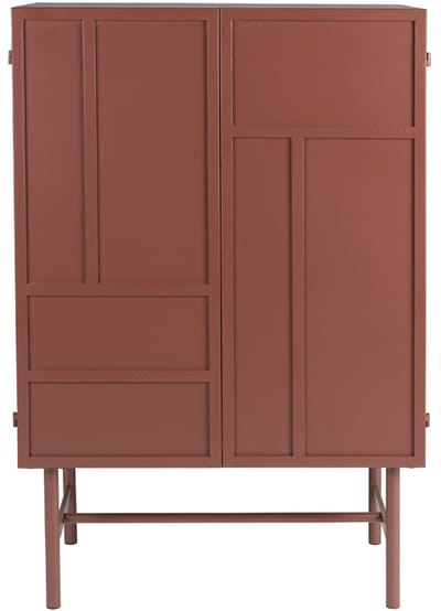 Housecraft Living Davis Kast Metaal Bruin/ Rood
