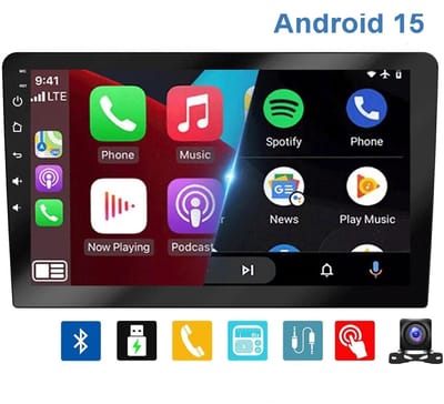 ESSGOO Autoradio 2Din Universeel - Draadloos Apple CarPlay en Android Auto - 10 Inch Touchscreen - 2 + 32GB - GPS Navigatiesysteem - Bluetooth, USB, WIFI & MP5 - Achteruitrijcamera