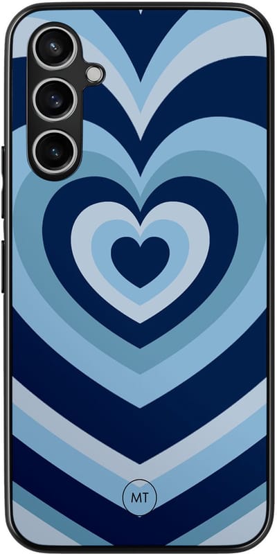 Hoesje geschikt voor Samsung Galaxy A34 - Hart blauw - TPU Hard Case Backcover - Blauw - Mooie Telefoonhoesjes