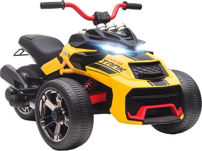 AIYAPLAY Elektrische kinderauto Kunststof, Metaal 113L x 74B x 63H cm Geel