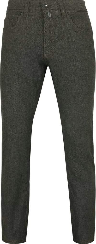 Pierre Cardin Broek Lyon Tapered Groen - Maat W 31 - L 32 - Heren - Five-pocket broek