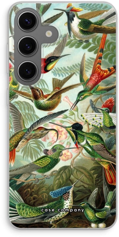 Case Company® - Hoesje geschikt voor Samsung Galaxy S24 hoesje - Haeckel Trochilidae - Soft Cover Telefoonhoesje - Bescherming aan alle Kanten en Schermrand