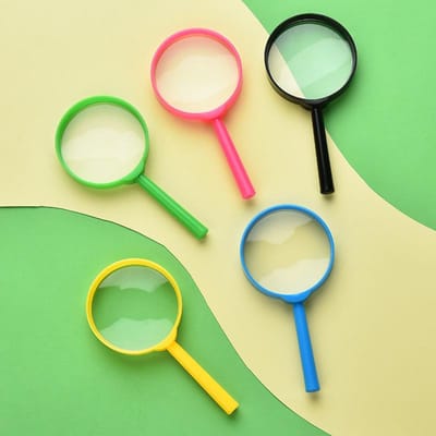 15 stuks vergrootglas voor kinderfeestjes, buitenspeelgoed, wetenschappelijk educatief speelgoed, klaslokaalprijzen voor leerlingen beige