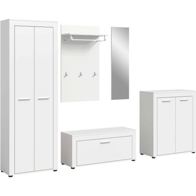 Jam kledingkastcombinatie wit melamine - 35x285x191cm
