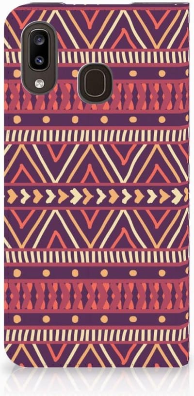 Samsung Galaxy A30 Hoesje met Magneet Aztec Paars