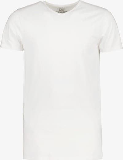 Unsigned heren T-shirt extra lang met v-hals - Wit - Maat S