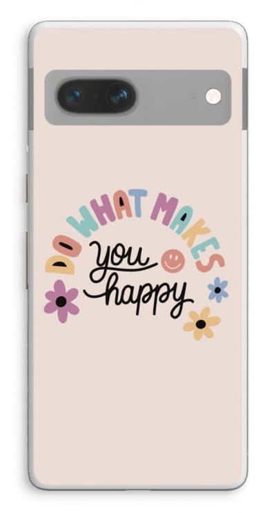 Case Company® - Hoesje geschikt voor Google Pixel 7 hoesje - Happy days - Soft Cover Telefoonhoesje - Bescherming aan alle Kanten en Schermrand