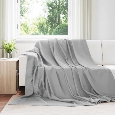 vidaXL - plaid - Grijs - 240 - x - 220 - cm - 0.76 - kg - Fleece