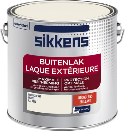 Sikkens - Buitenlak Hoogglans - Ral 9010 - 2,5 L