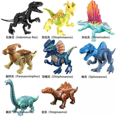 Jurassic Dinosaur World Brutale Raptor T-Rex Triceratops Indominus Rex Model Bouwstenen Dino Velociraptor Figuur Stenen Speelgoed