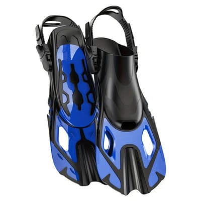 Bovista Zwemvliezen Voor Kinderen & Volwassenen - Flippers - Zwemflippers - Snorkelset - Zwart/Blauw - Maat XS