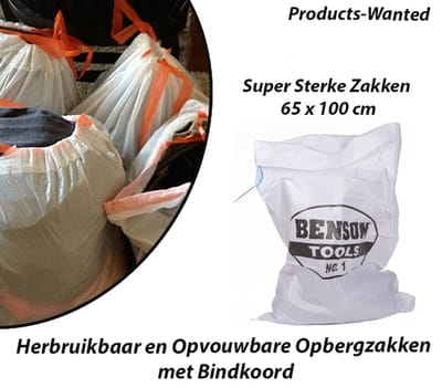 10-Stuks Herbruikbaar en Opvouwbare Opbergzakken met Bindkoord