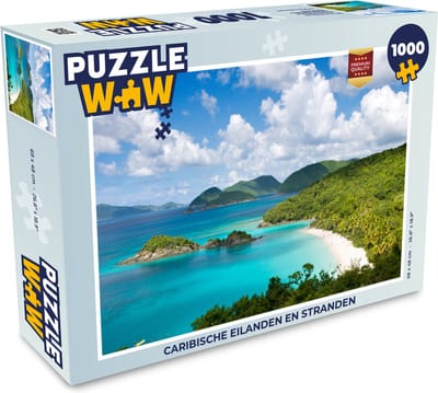 Puzzel Caribische eilanden en stranden - Legpuzzel - Puzzel 1000 stukjes volwassenen