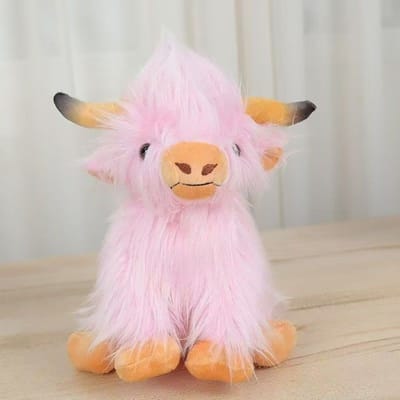 Blauw Schots Hooglandrund Pluche Speelgoed 25cm Schattige Fee Kalf Zacht Knuffeldier Cadeau voor Kinderen Verjaardag Kerstmis